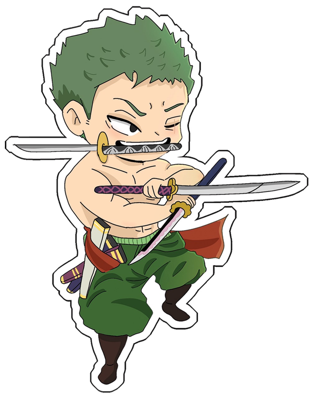 Zoro Chibi - One Piece - Sticker