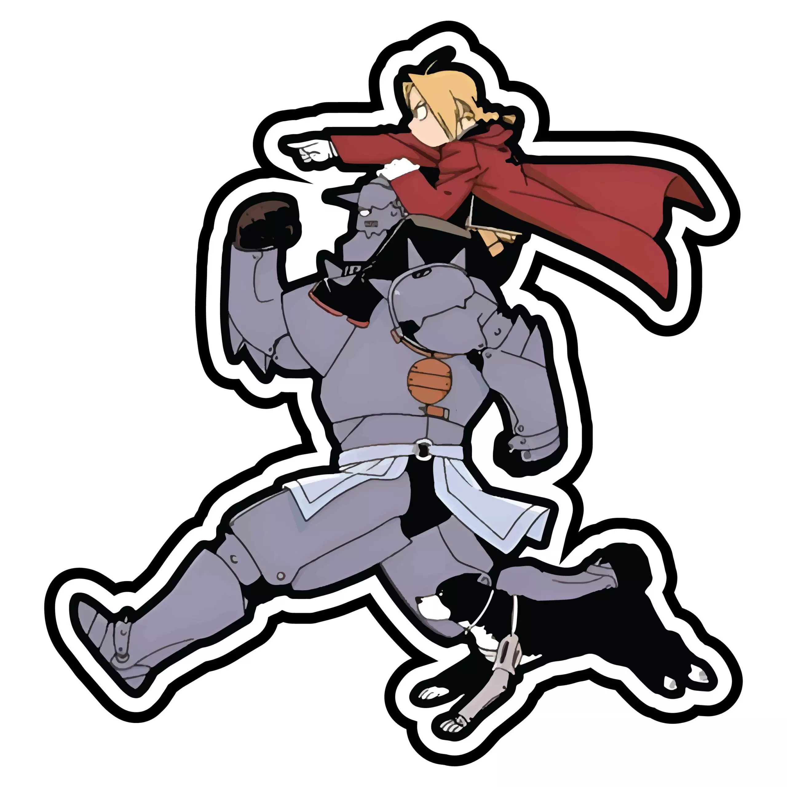 Ed and Alphonse - Full Metal Alchemist - Sticker