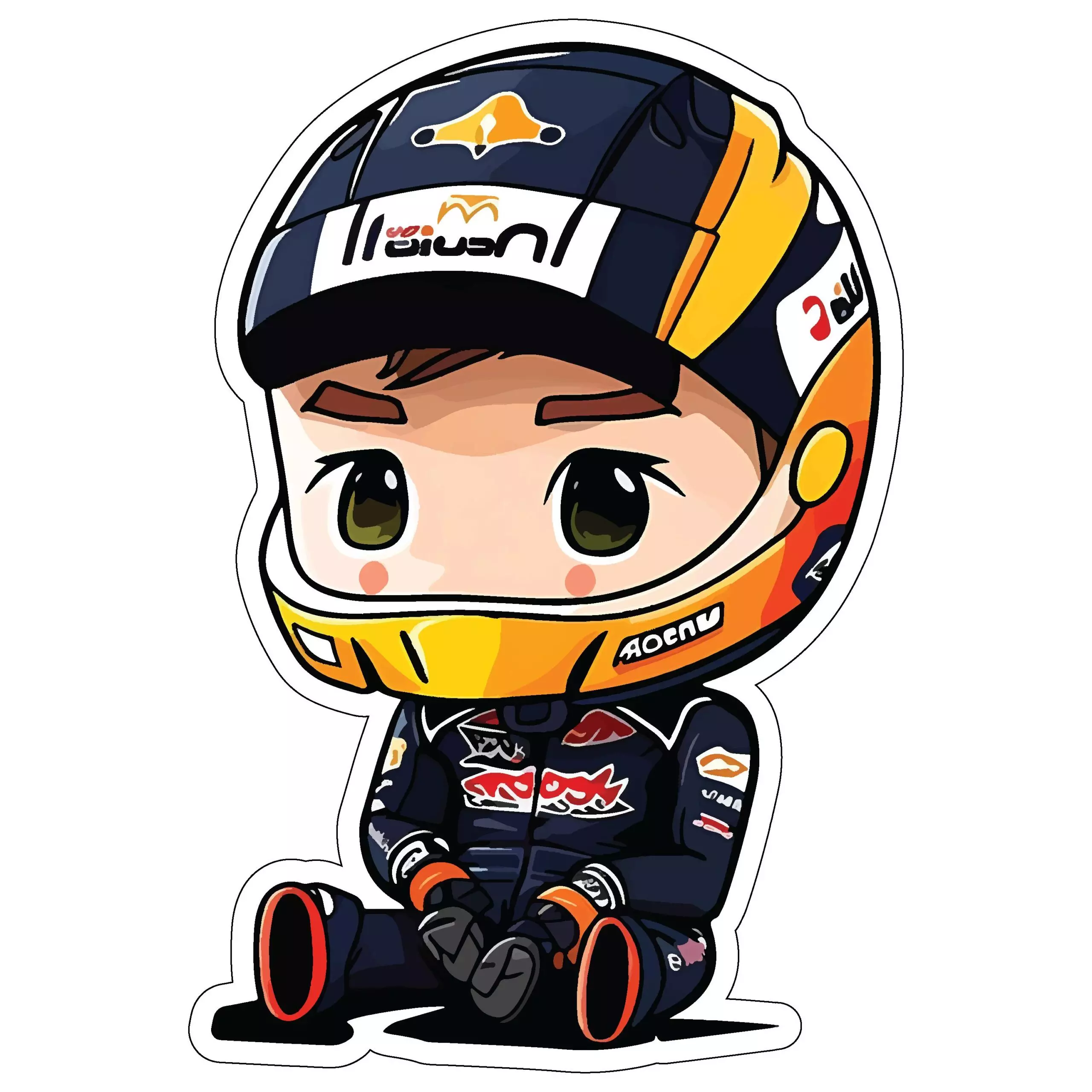 F1 Racer Chibi - Sports - Sticker