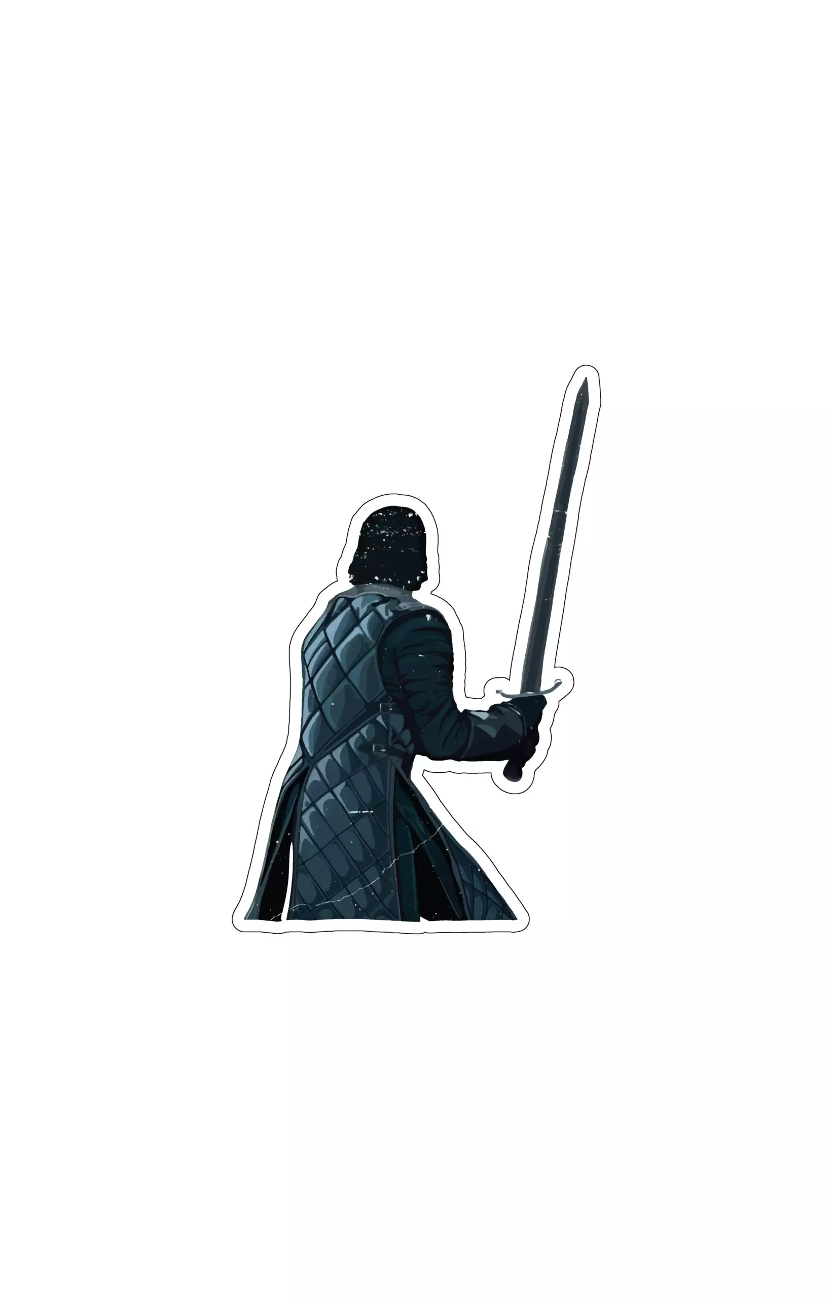 Jon Snow wielding sword - Game of Thrones - Sticker