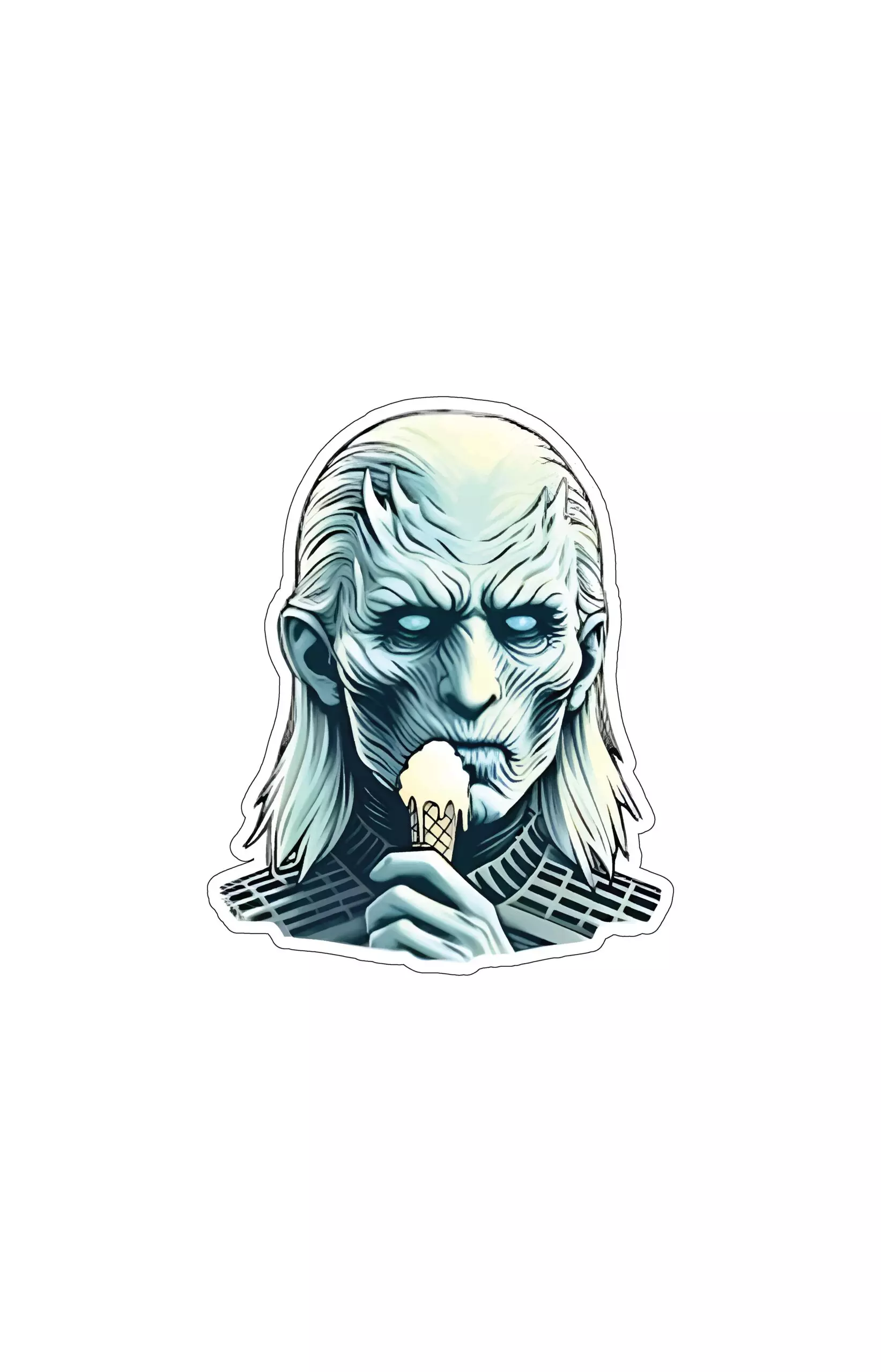White Walker enjoying ice cream - Game of Thrones - Sticker