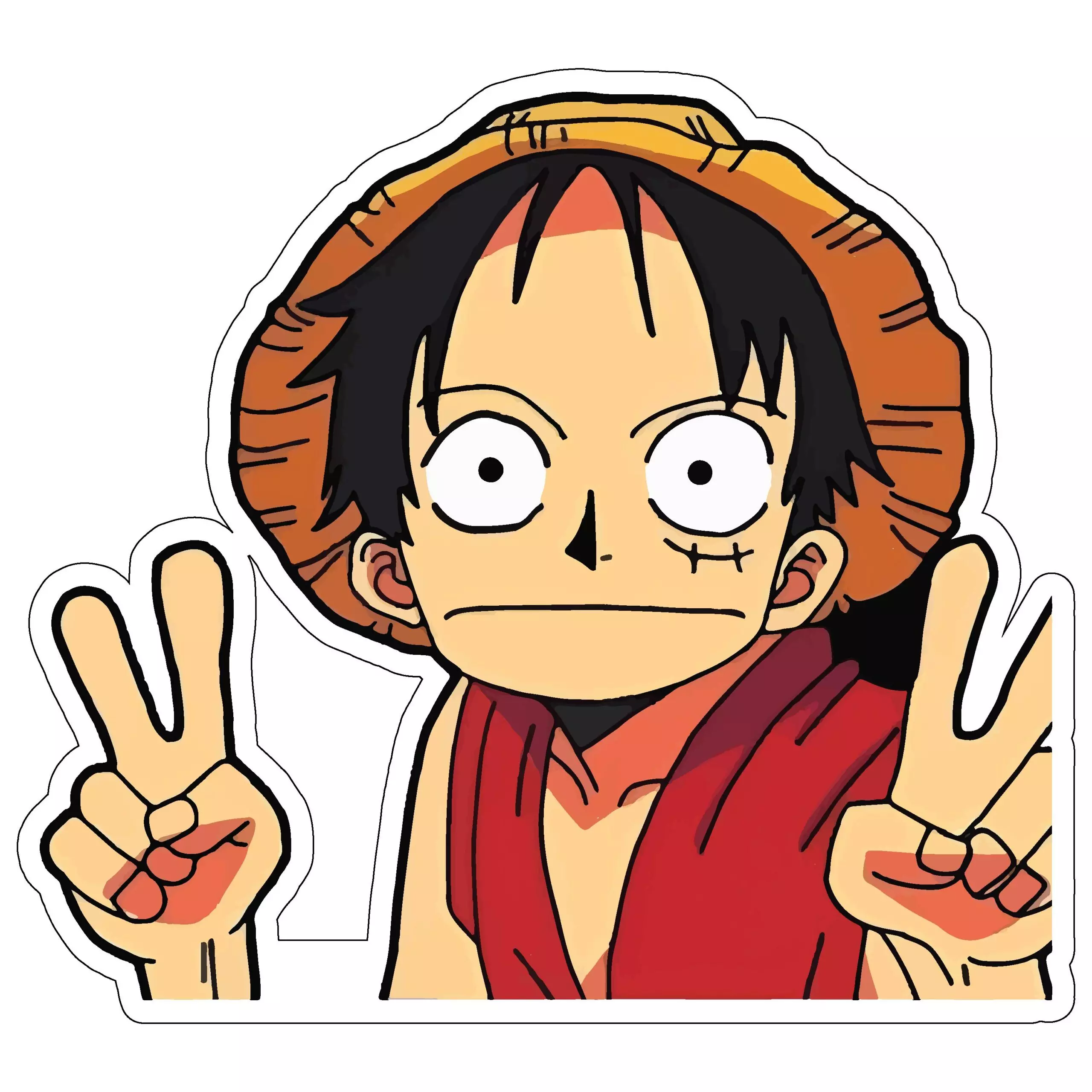 Luffy Peace - One Piece - Sticker