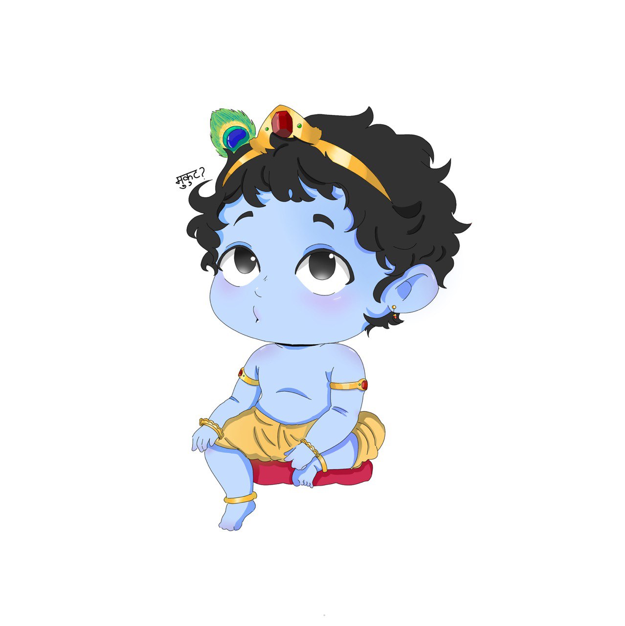 Baby Krishna - Sticker